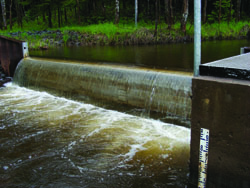 Sea lamprey barrier on Carp River.